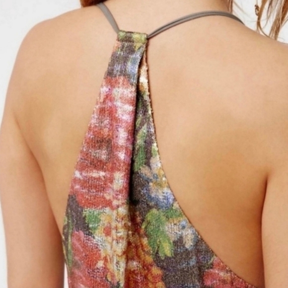 Free People Tangier Mini Floral Sequence Dress. - Picture 5 of 9